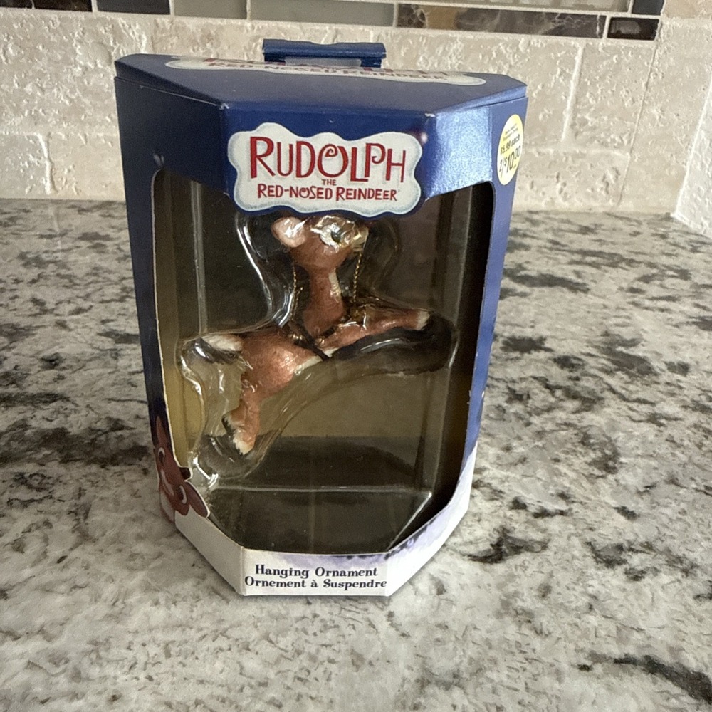 1992 Enesco Jumping Rudolph The Red Nosed Reindeer Holiday Christmas Ornament